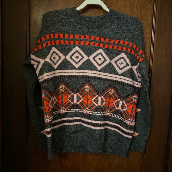 J. Crew Double Knit Abstract Print Sweater Size L - Picture 2 of 6